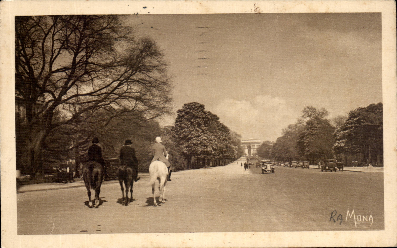 CPA Paris Les Petits Tableaux de Paris Avenue du Bois de Boulogne Arc de TRromphe de l'Etoile
