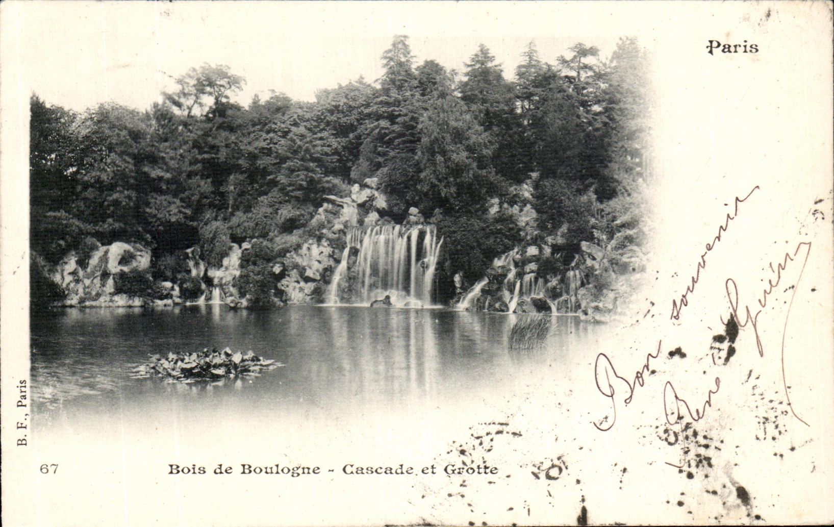 CPA Paris Bois de Boulogne Cascades and Cave