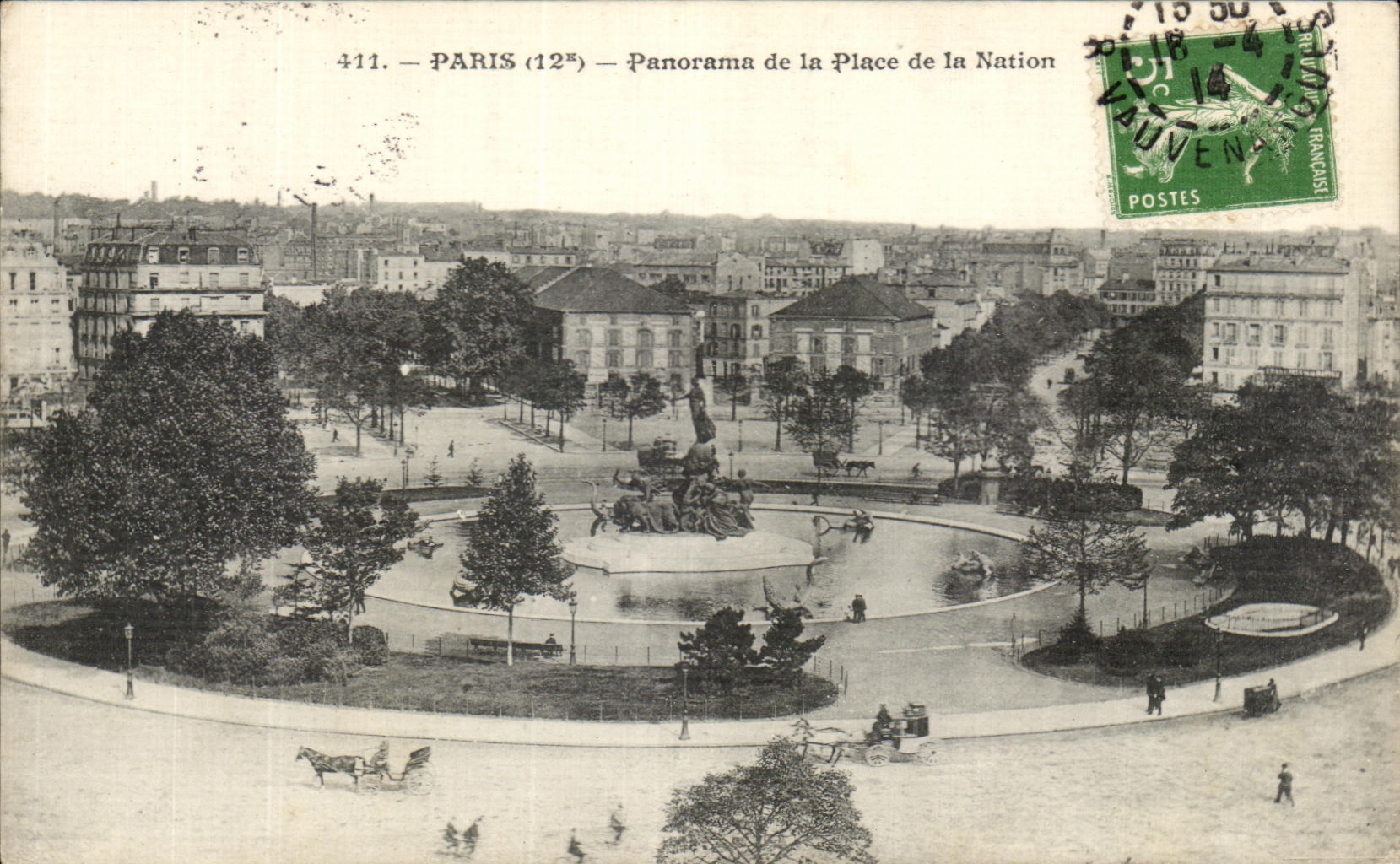 CPA Paris Panorama de la Place de la Nation