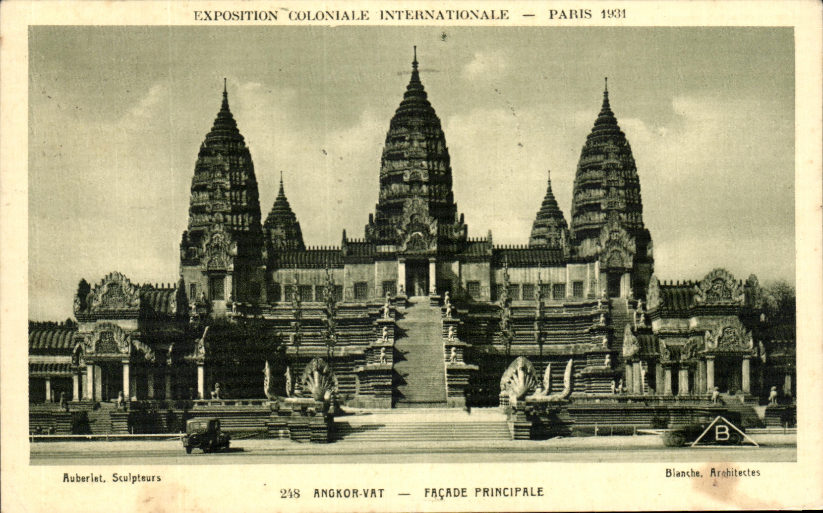 Ataque frontal principal Paris colonial justa 1931 de la cuba de CPA Paris Angkor