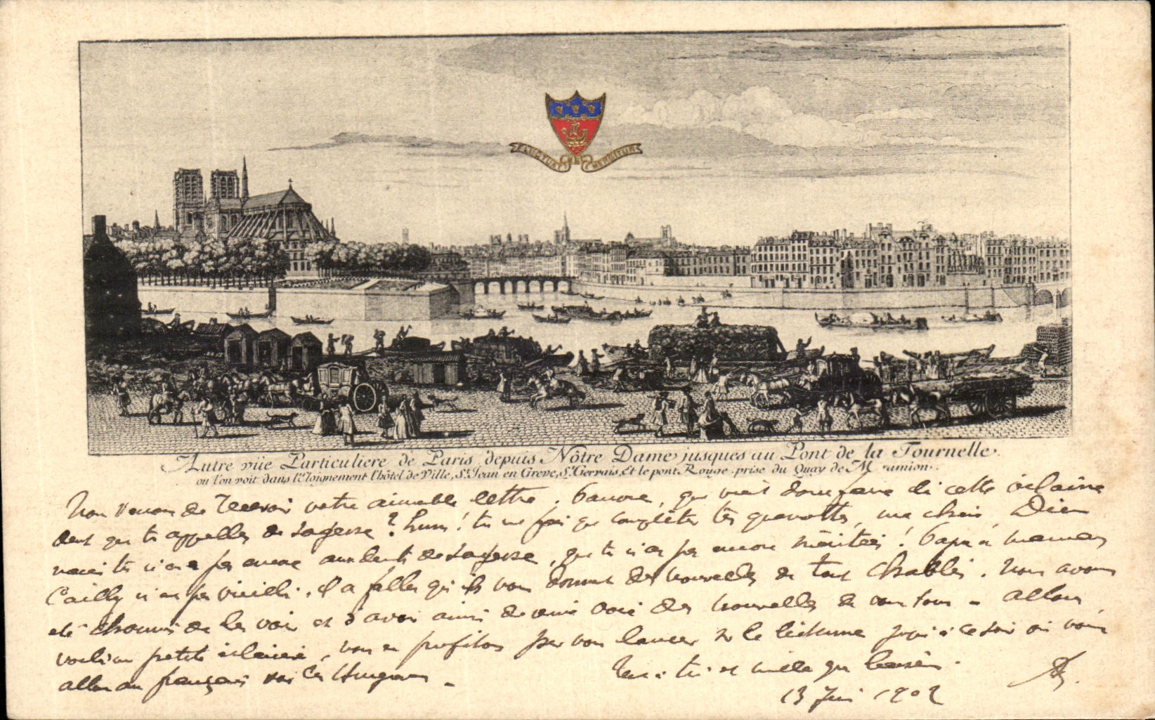 CPA Paris Notre Dame with the bridge of the Small tower