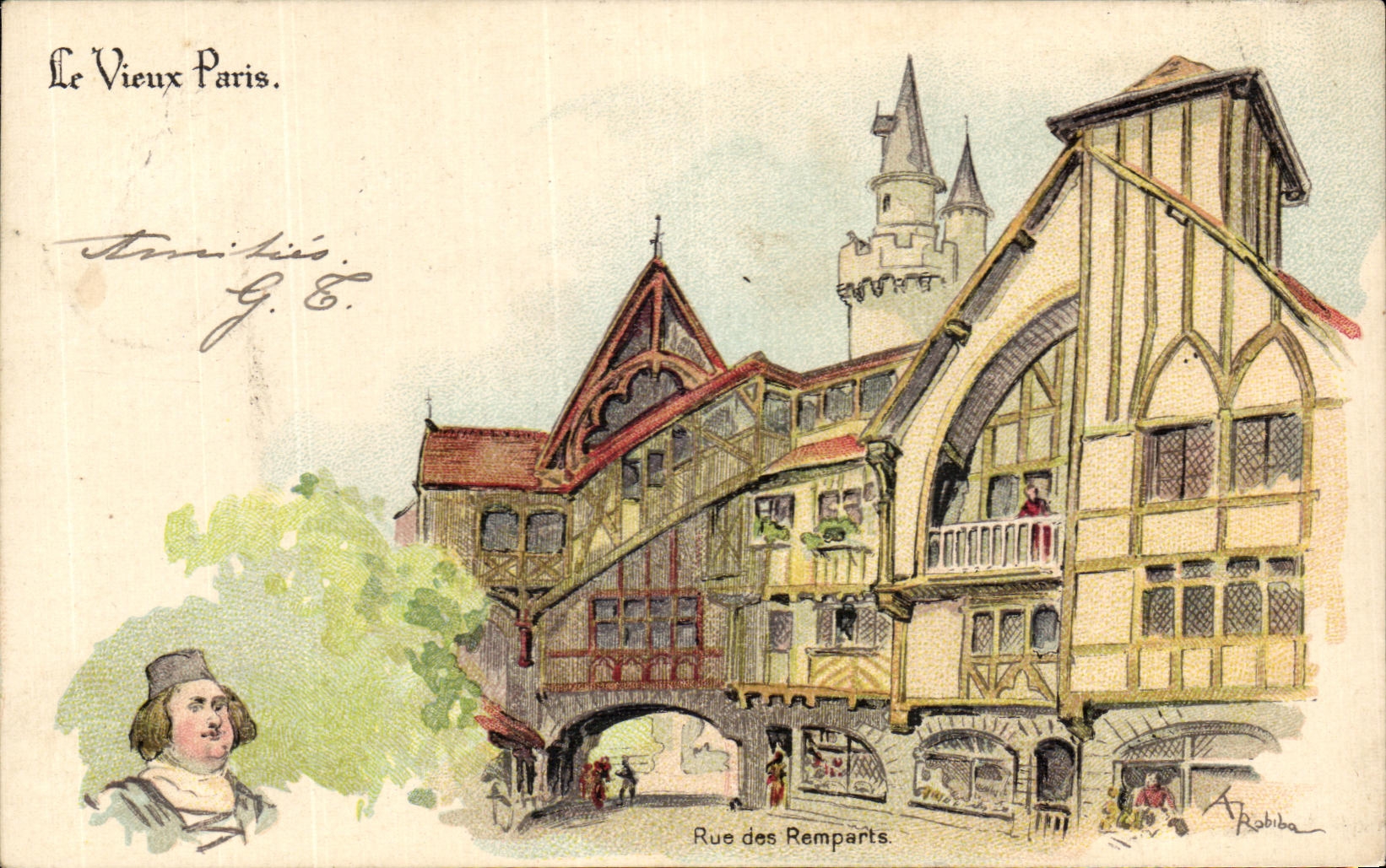 CPA Paris Rue des Remparts