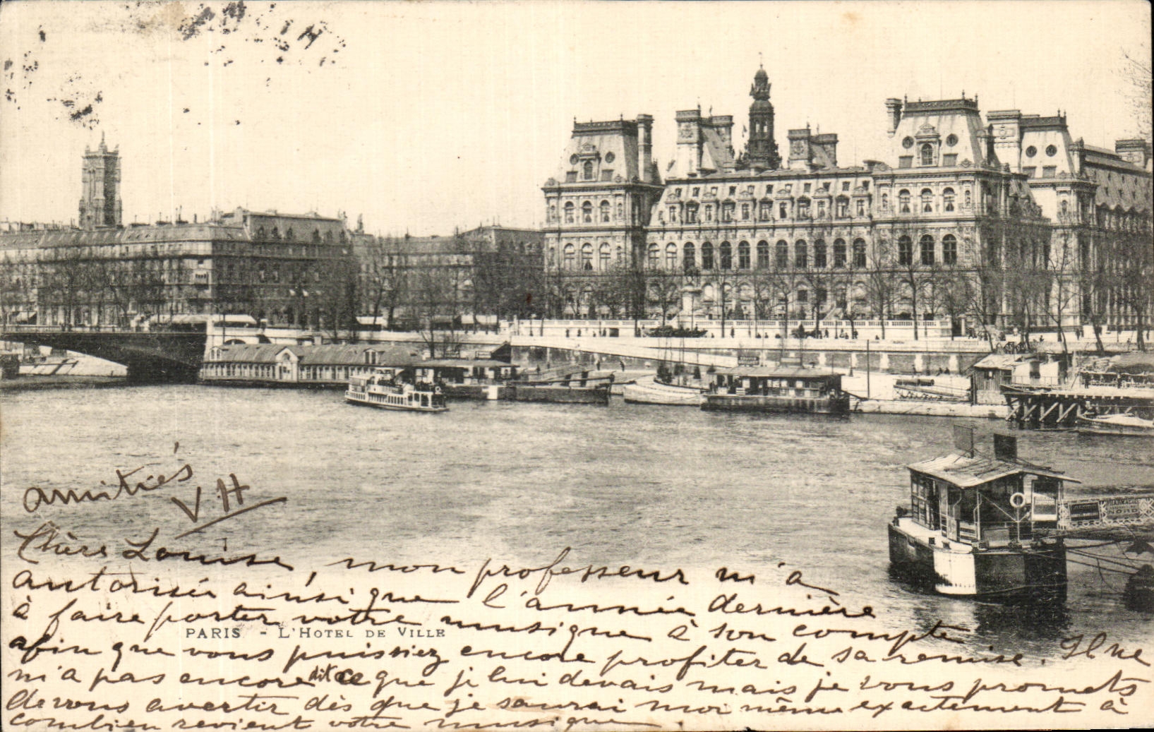 CPA Paris L'Hotel De Ville Peniches