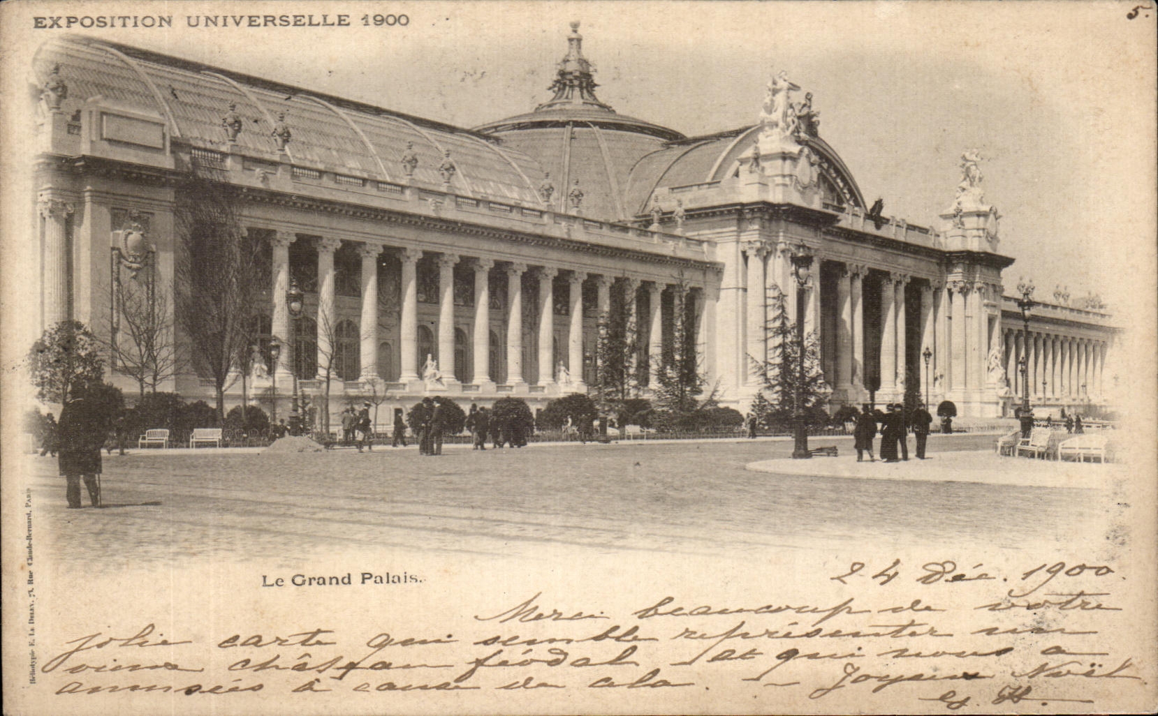Universal magnifico de CPA Paris Palais favorablemente el 1900