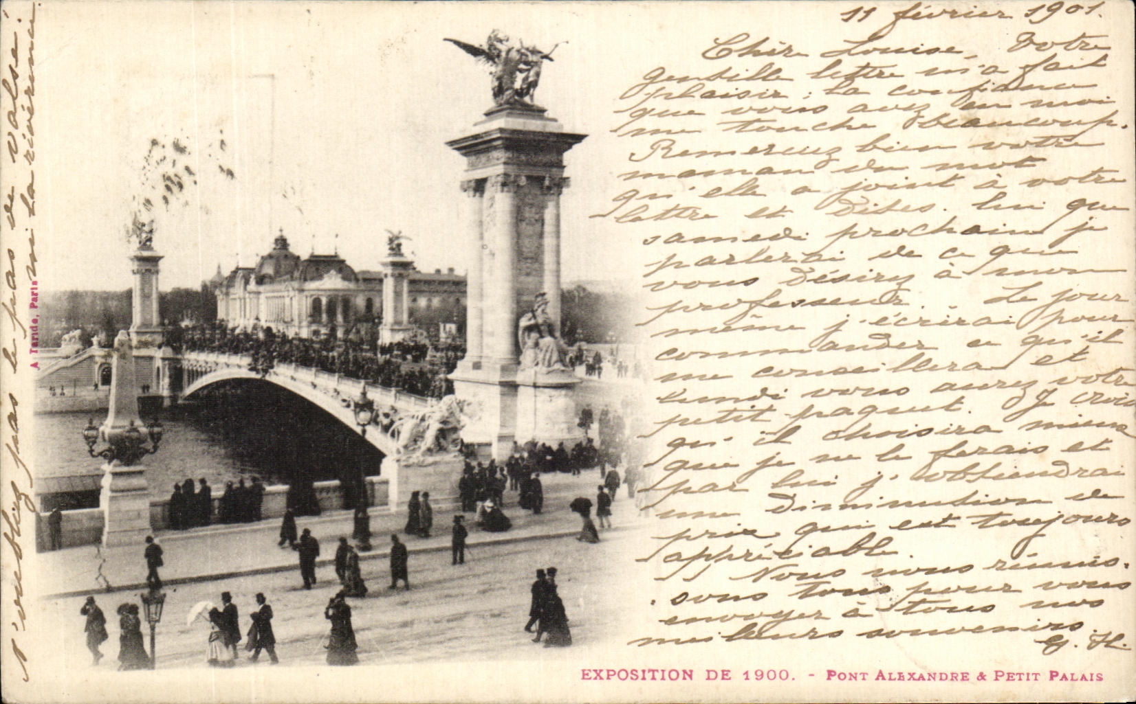 Puente Alejandro de CPA Paris y pequeno del paladar universal 1900 favorablemente