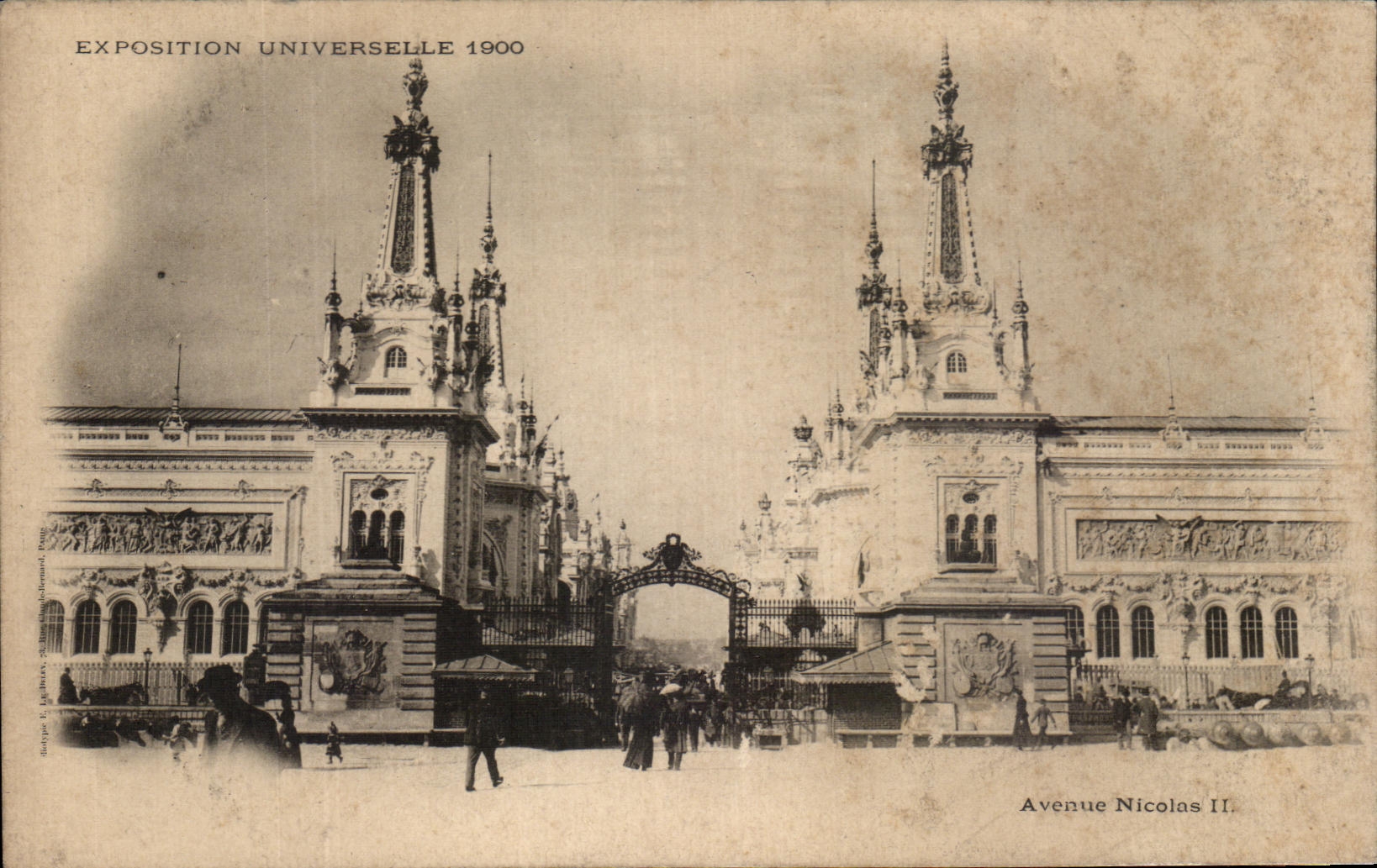 Universal justo de Nicolas II de la avenida de CPA Paris Rusia 1900
