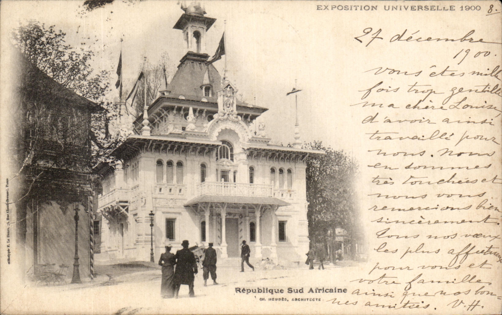 De CPA Paris de la republica meridional de Surafrica universal africano 1900 favorablemente