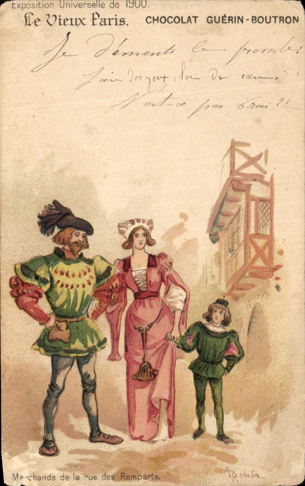 CPA Paris el chocolate Guerin Boutron de Paris del viejo hombre