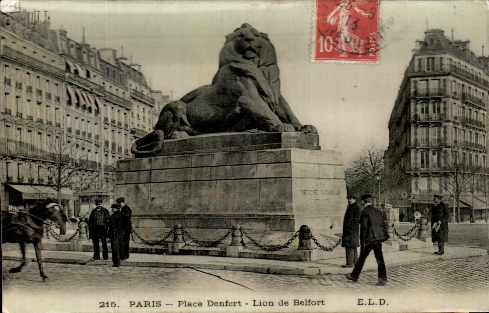 CPA Paris Places Denfert Lion of Belfort