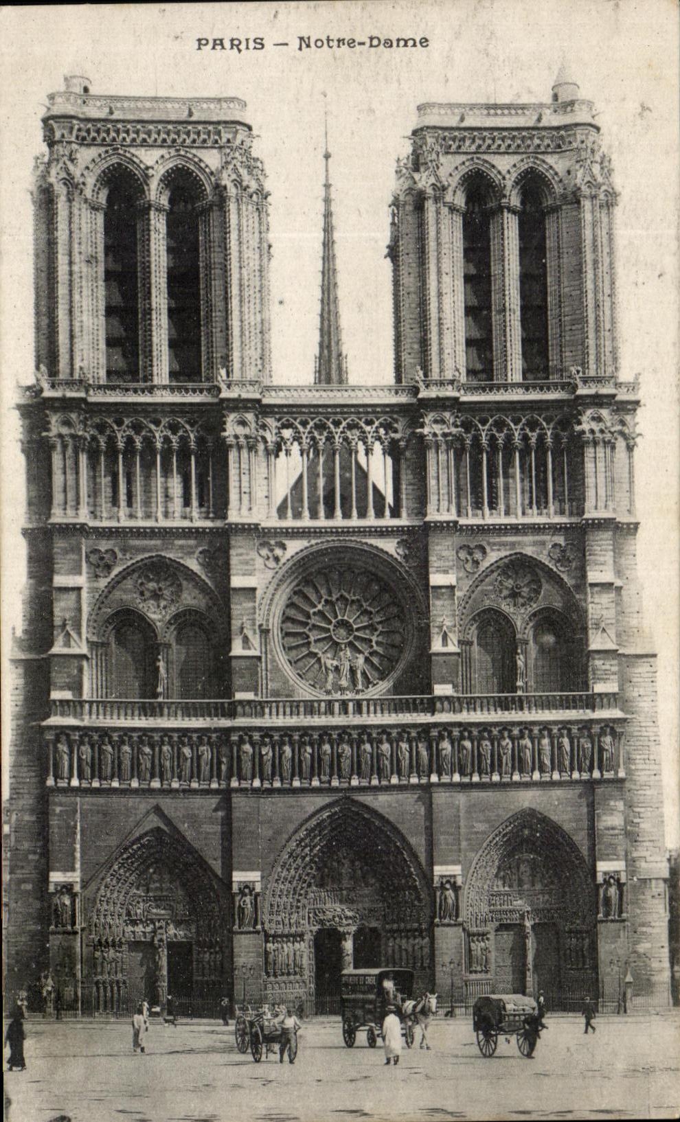 CPA Paris Our lady Gate burden