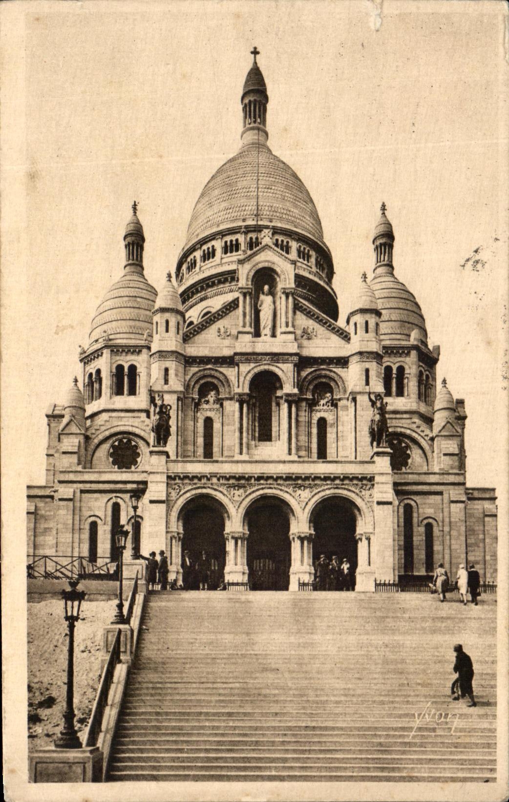 CPA Paris En Flanant Sacre Coeur Montmartre 