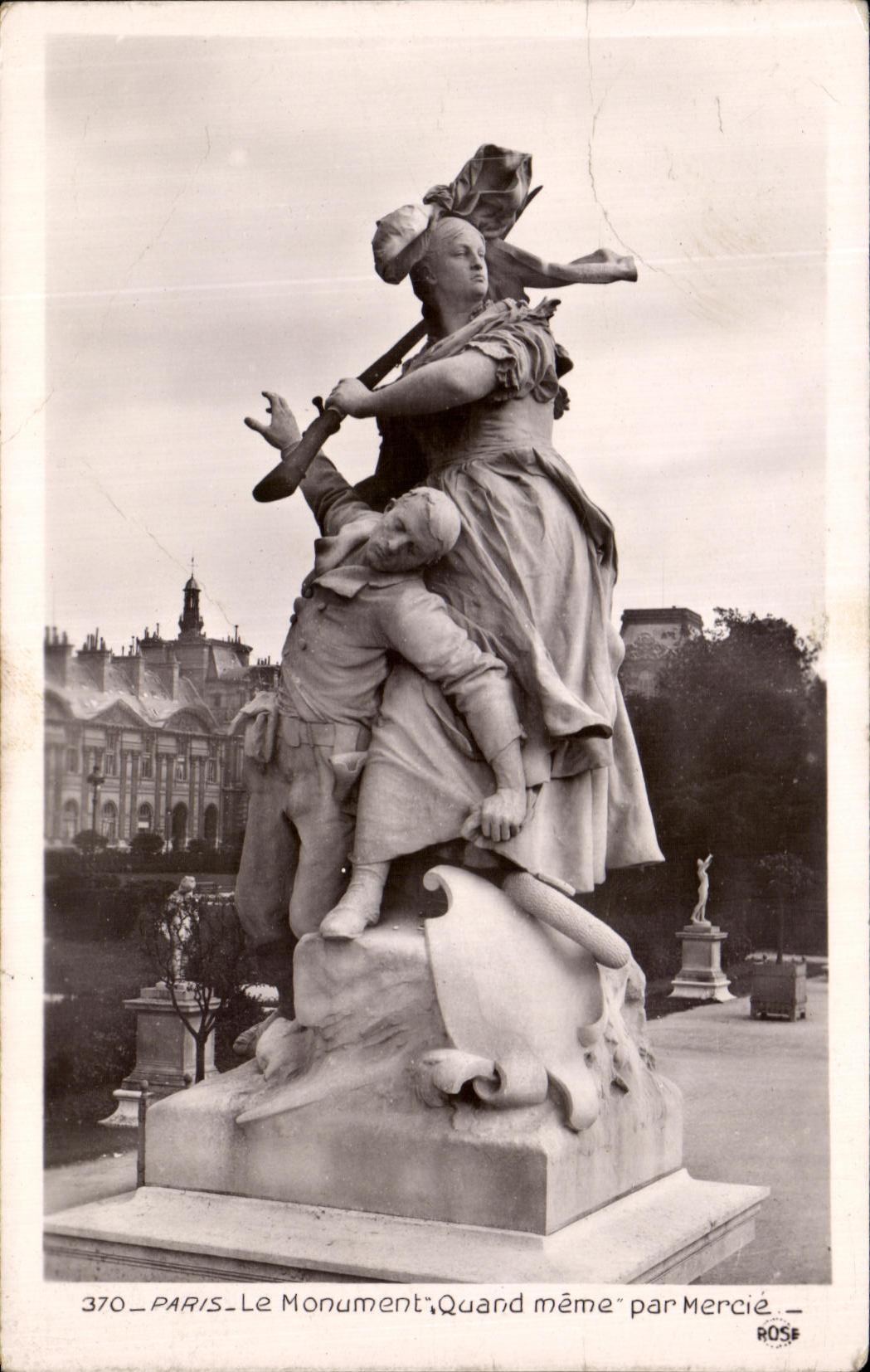 CPA Paris the Monument Nevertheless By Mercie