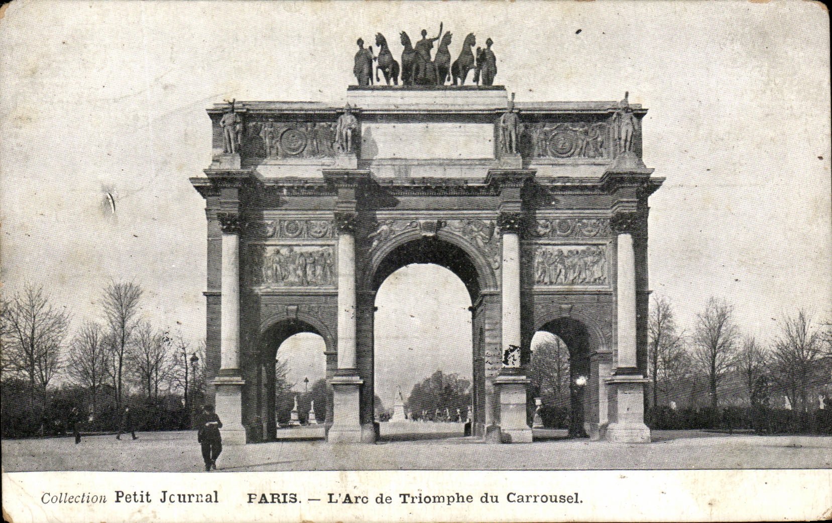 Periodico Arc De Triomphe de Paris de la coleccion de CPA pequeno del carrusel