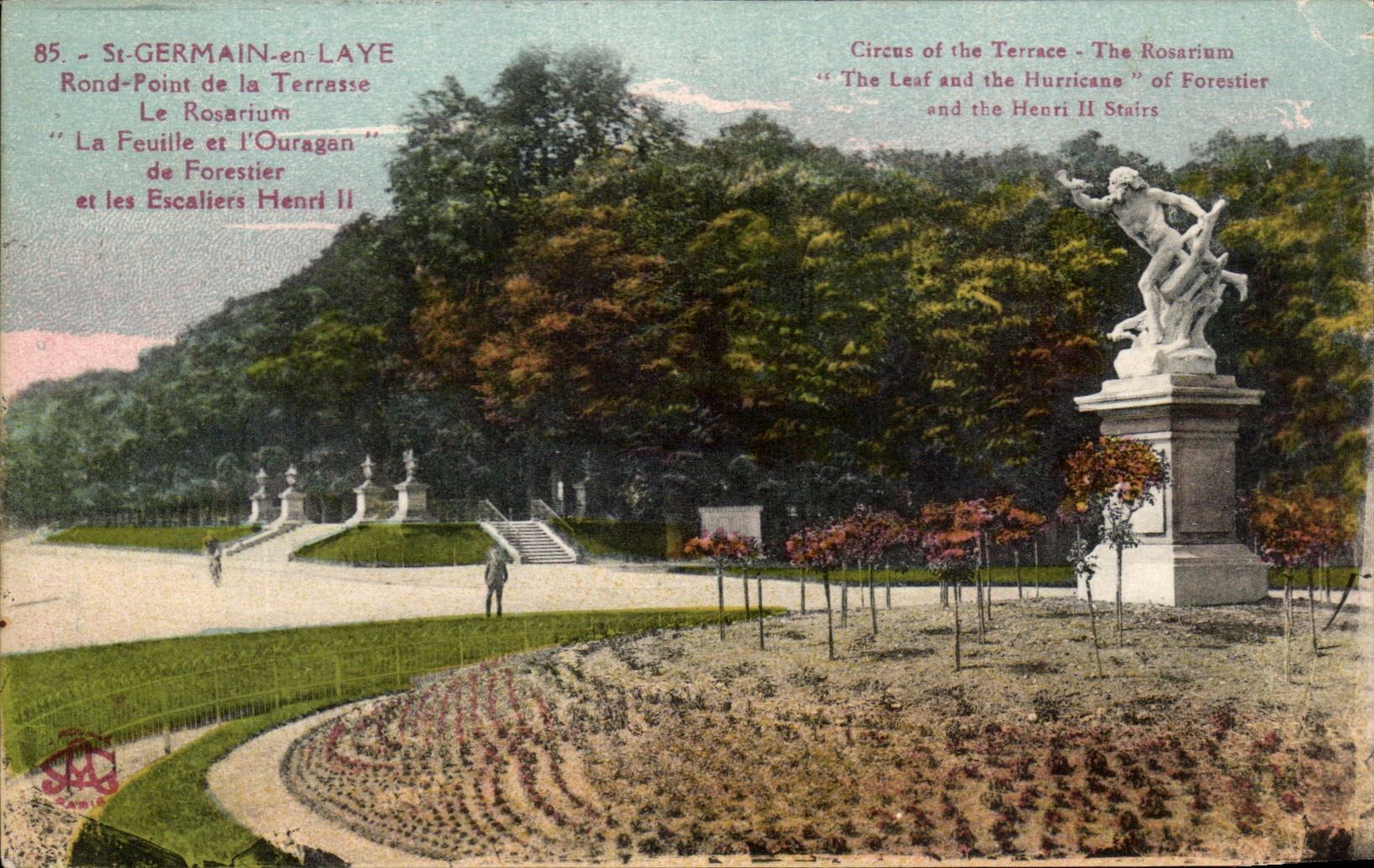 CPA German St in Bush hammer Round Not of the Terrace Rosarium