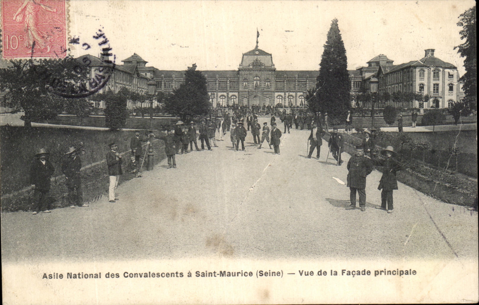 CPA Asile Natinal of the Convalescents has Saint Maurice Vue of the Principal Frontage