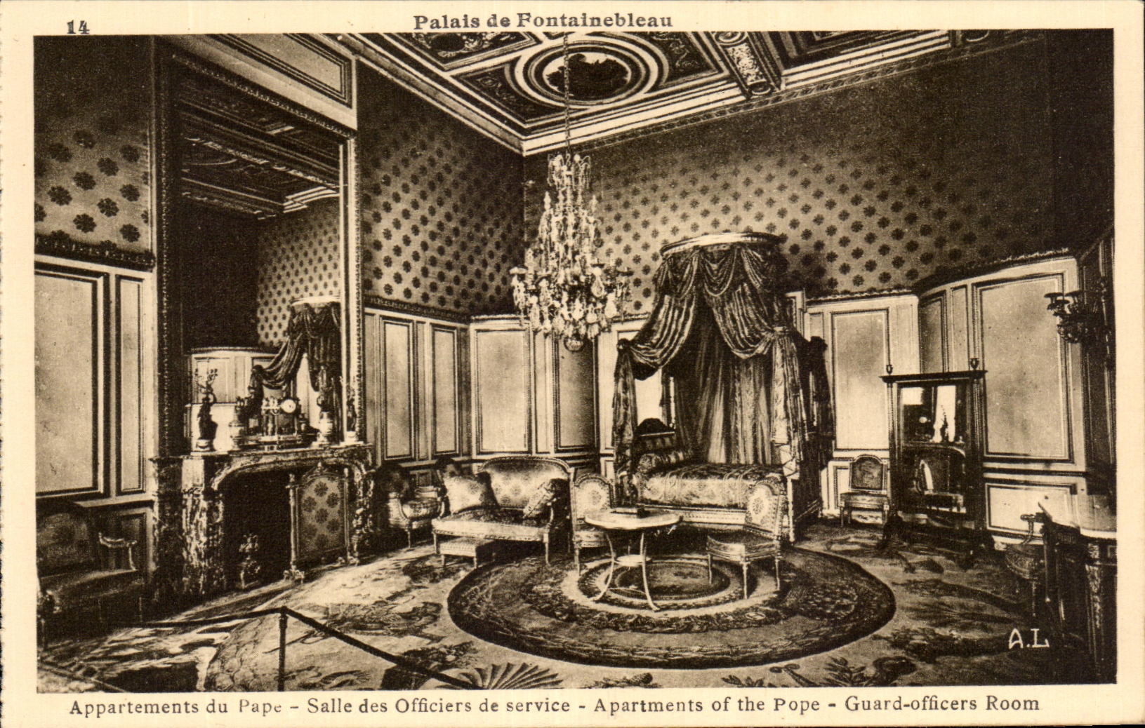 CPA Palate of Fontainebleau Apartments of the Pope Room of the officers of service
