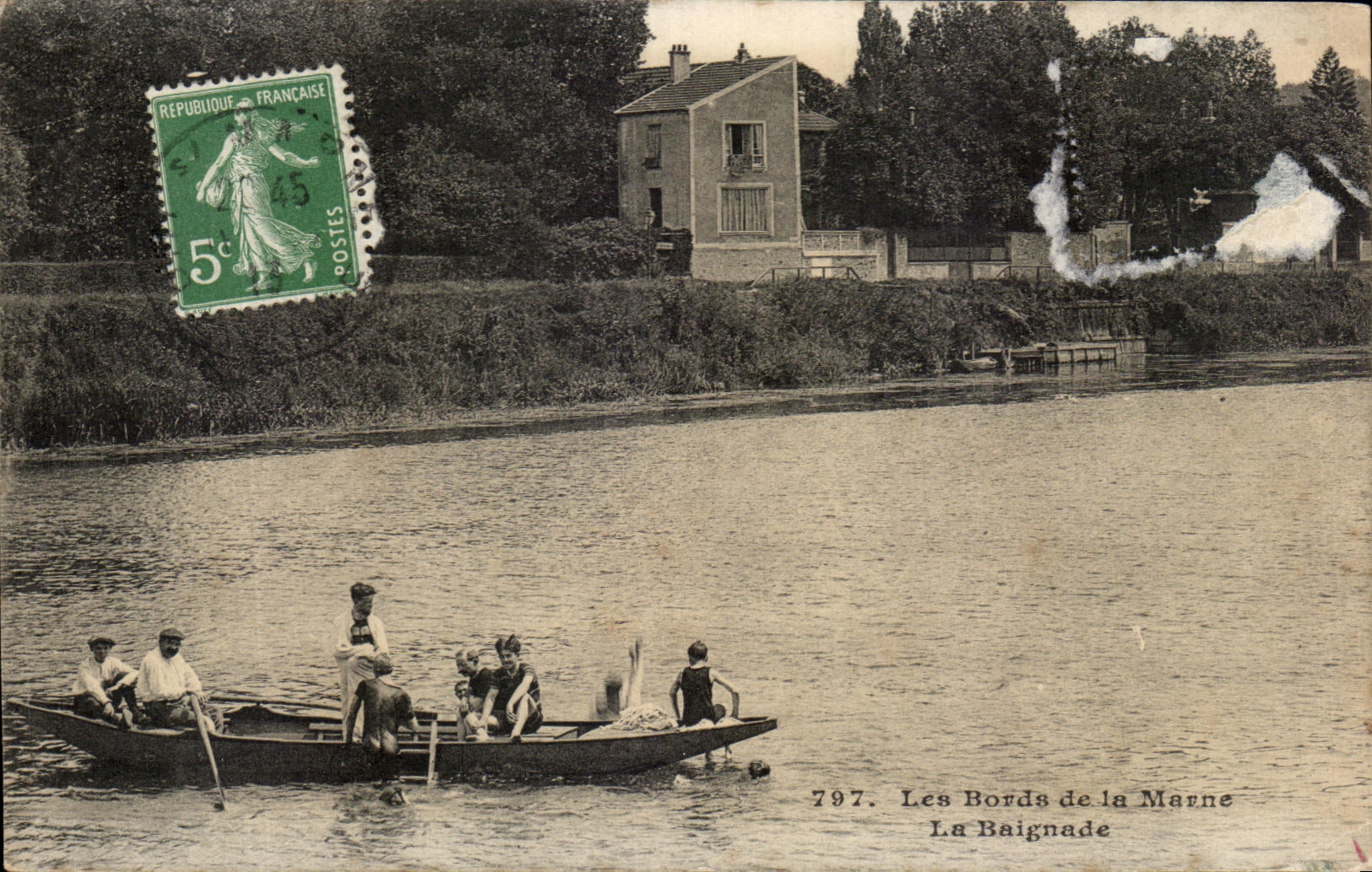 CPA Le Bords de la marne La Baignade