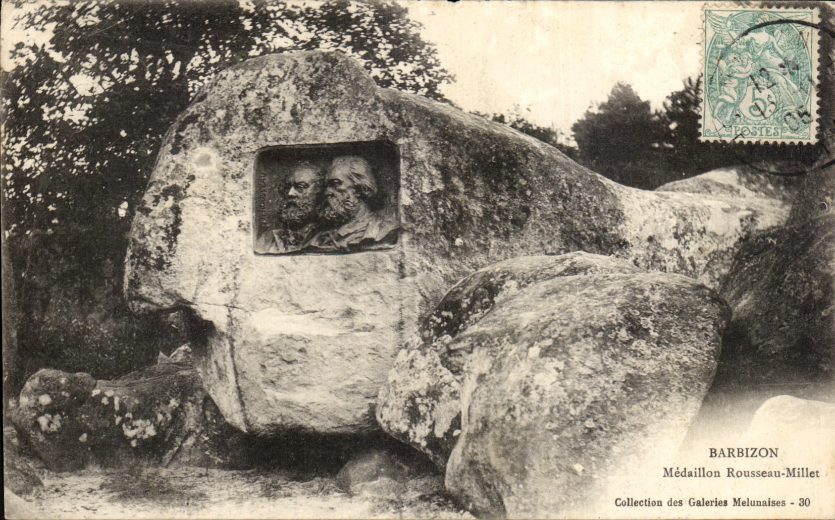 CPA Barbizon Medallion Roussean Millet