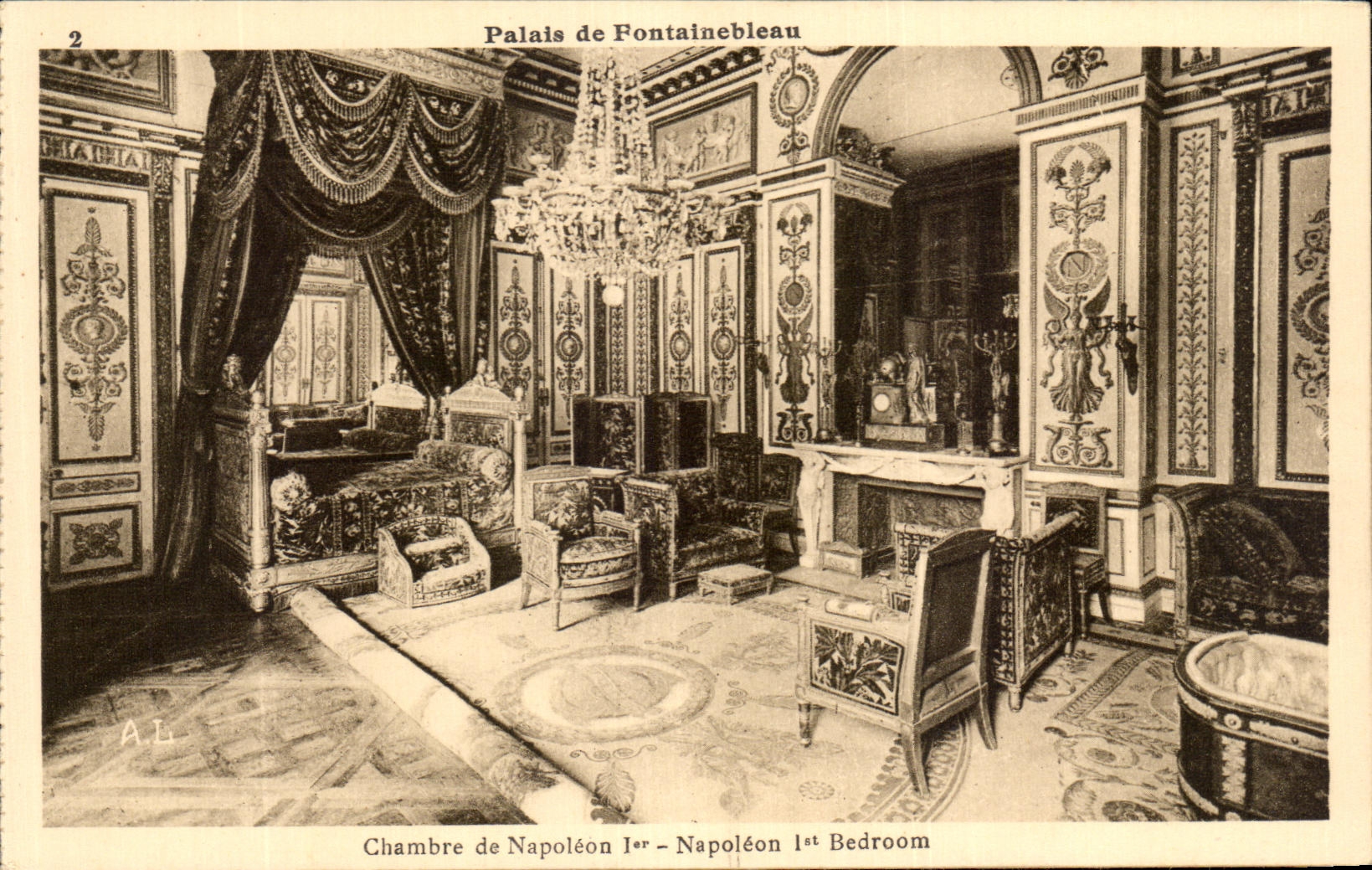 CPA Palate of Fontainebleau Room of Napoleon 1st