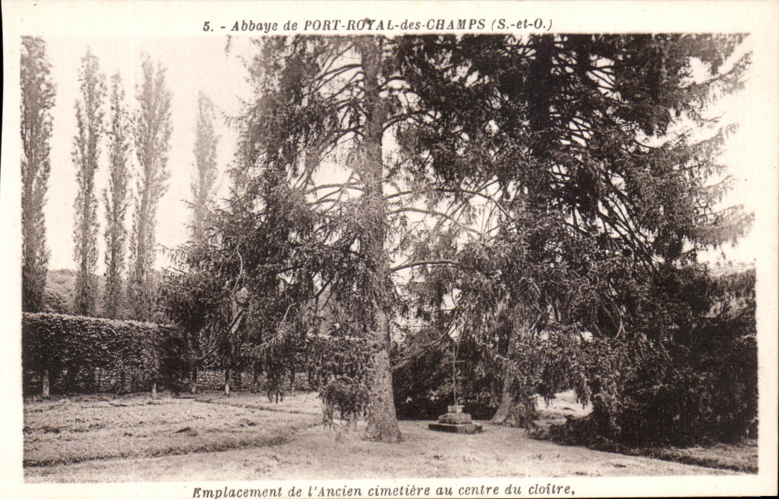 CPA Abbey of Royal Port of the Fields Site of the Old cemetery in the Center of the Cloister