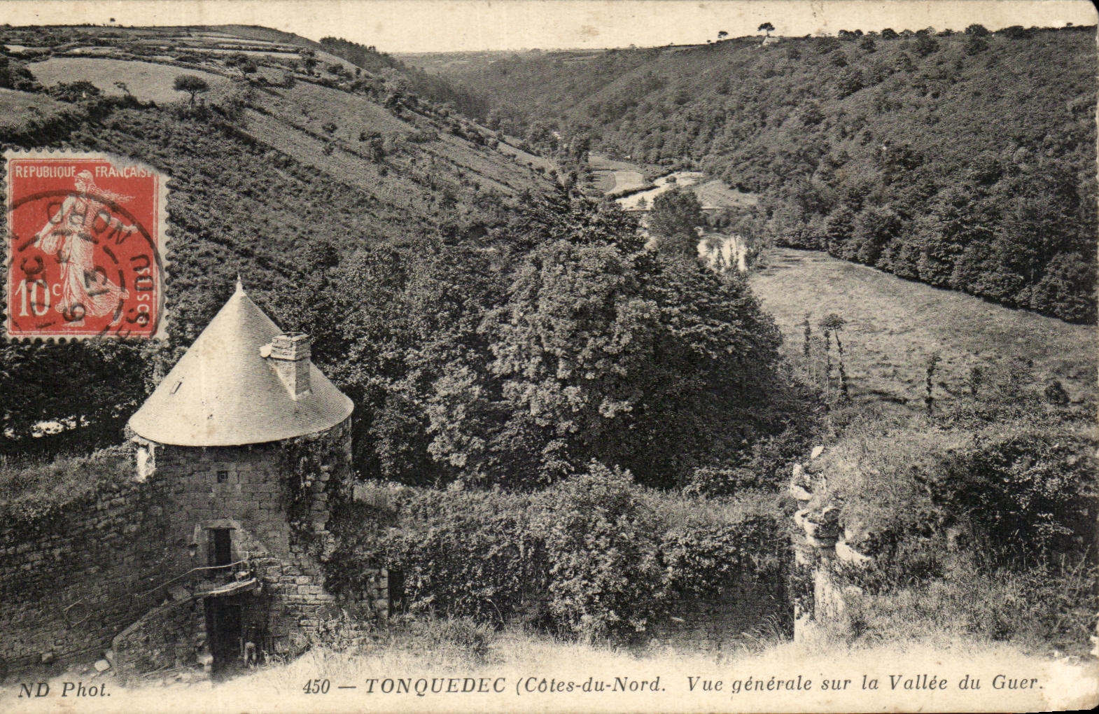 CPA Tonquedec View On the Valley Of Guer
