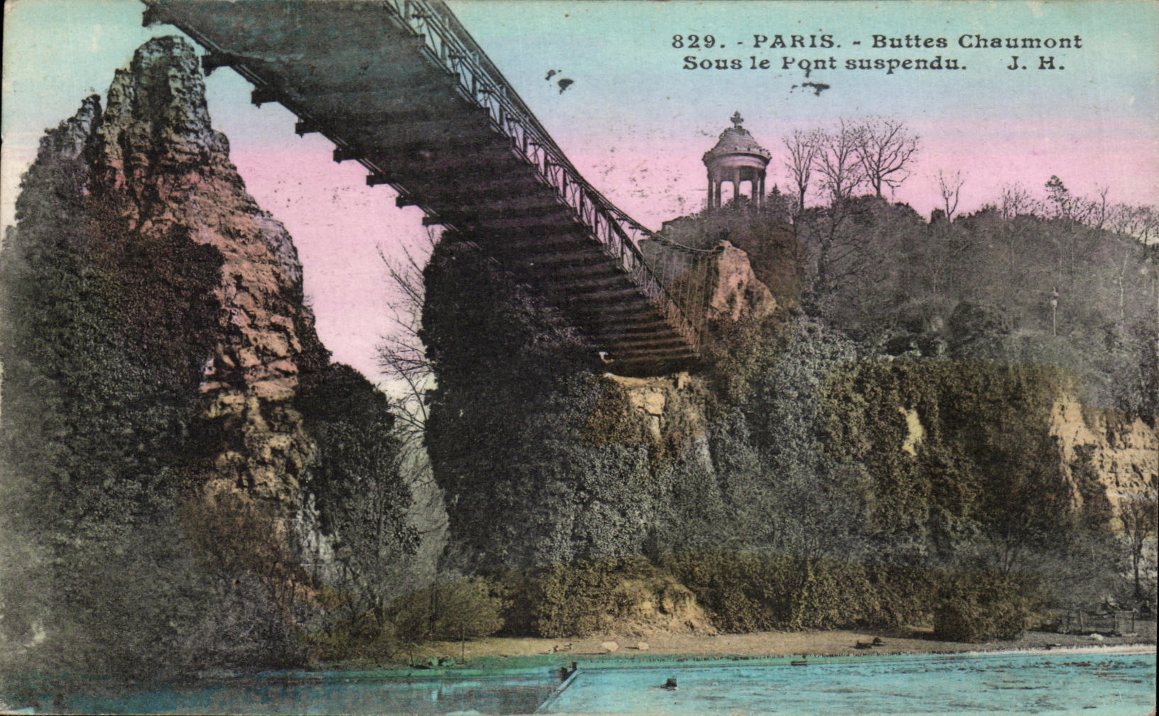 CPA Paris Chaumont Hillocks Under the Suspended bridge