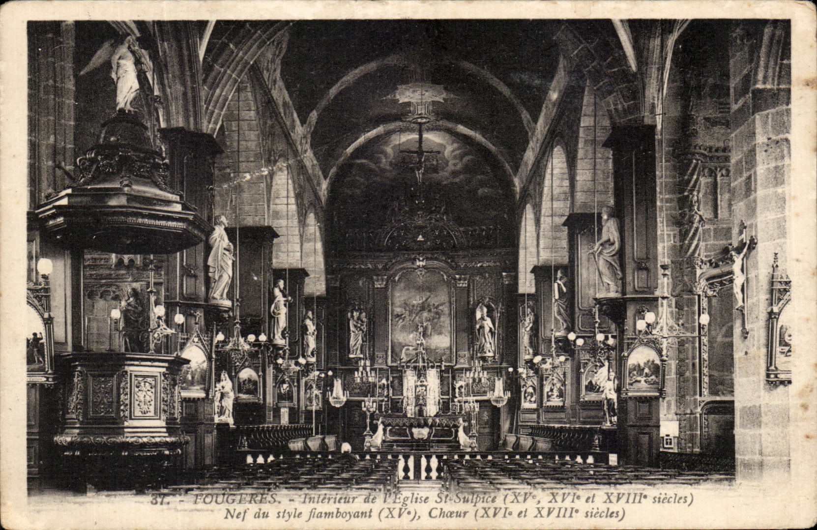 CPA Ferns Interior of the Church St Sulpice