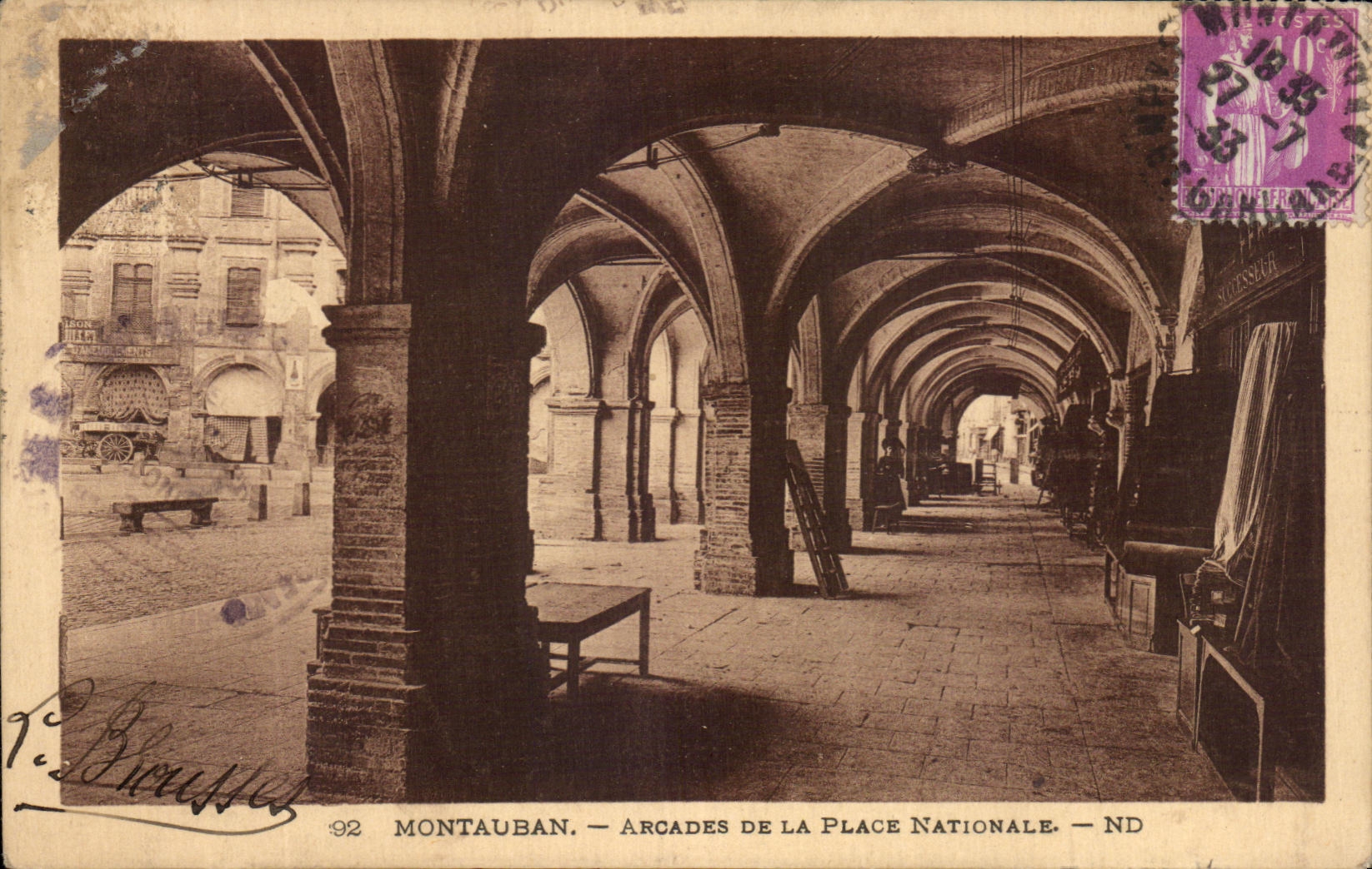 CPA Montauban Arcades De La Place Nationale