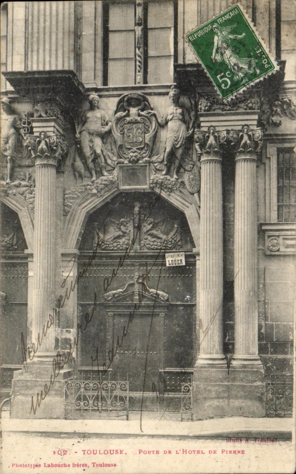 CPA Toulouse Porte De l'Hotel De Pierne