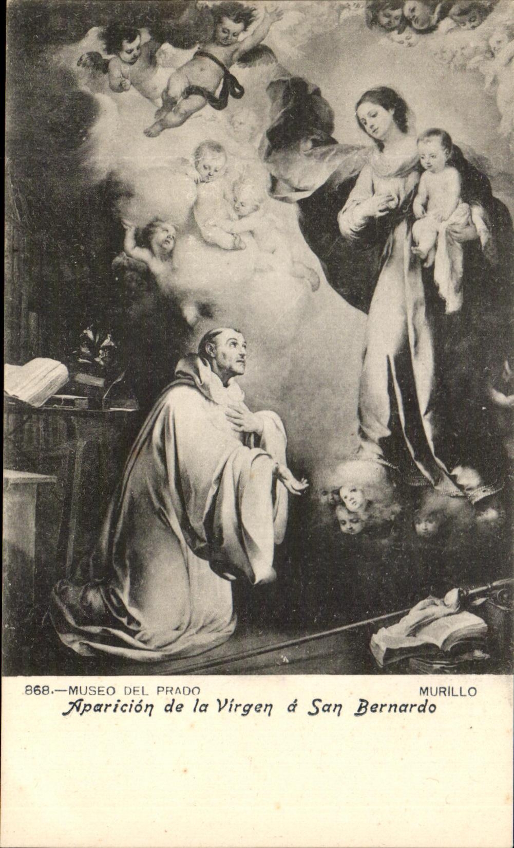 CPA Museo Del Prado Murillo Apparicion of Virgen has San Bernardo