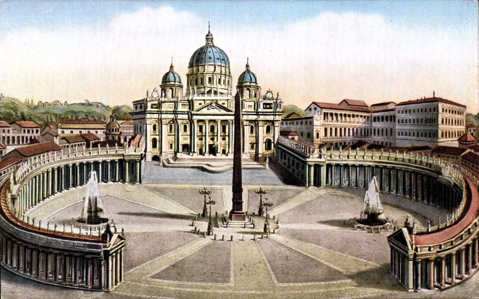 CPA Roma Plazza Hietro Basilieo y Vaticano