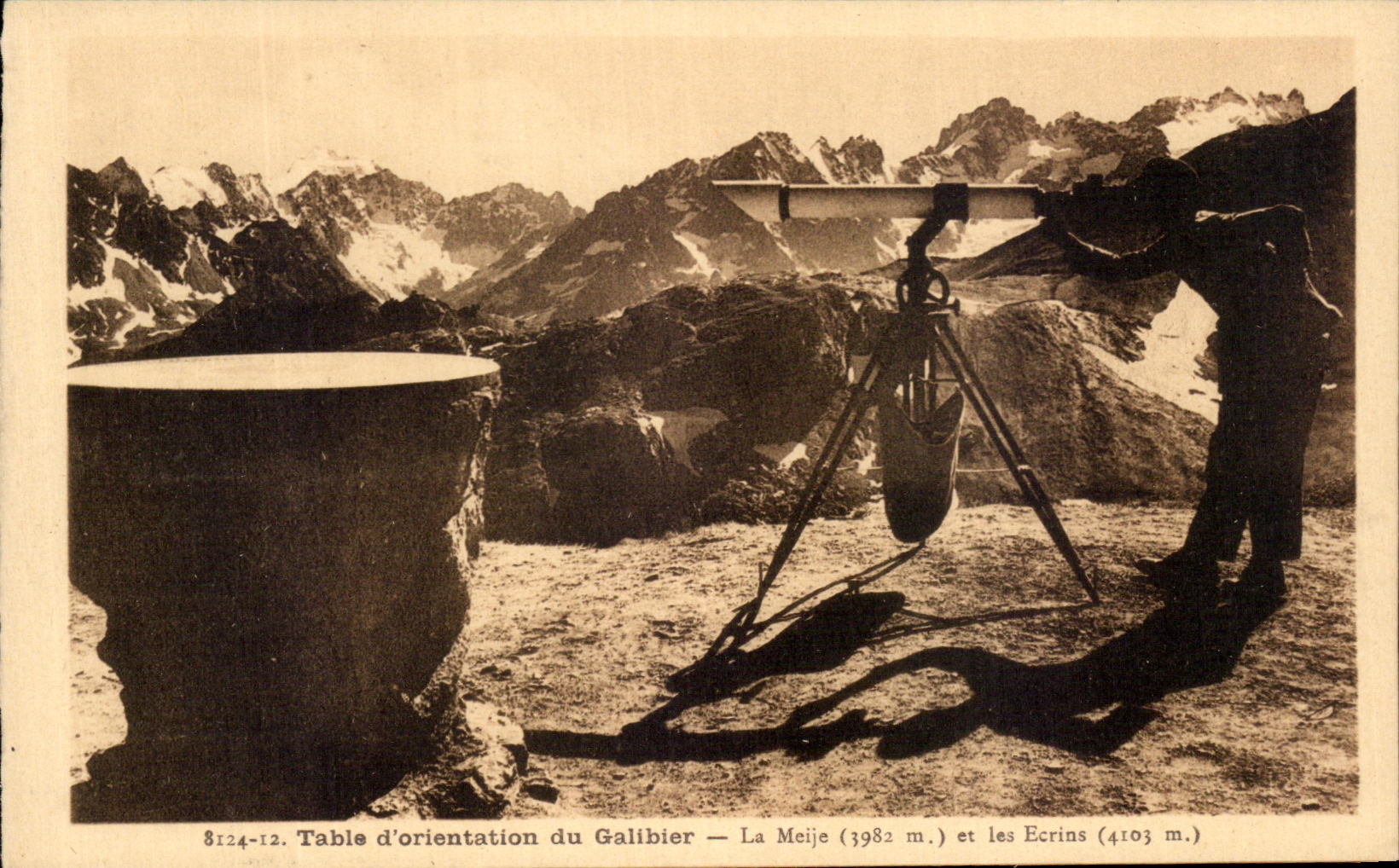 CPA Table D'Orientation Du Galibier La Meije Et Les Ecrins 
