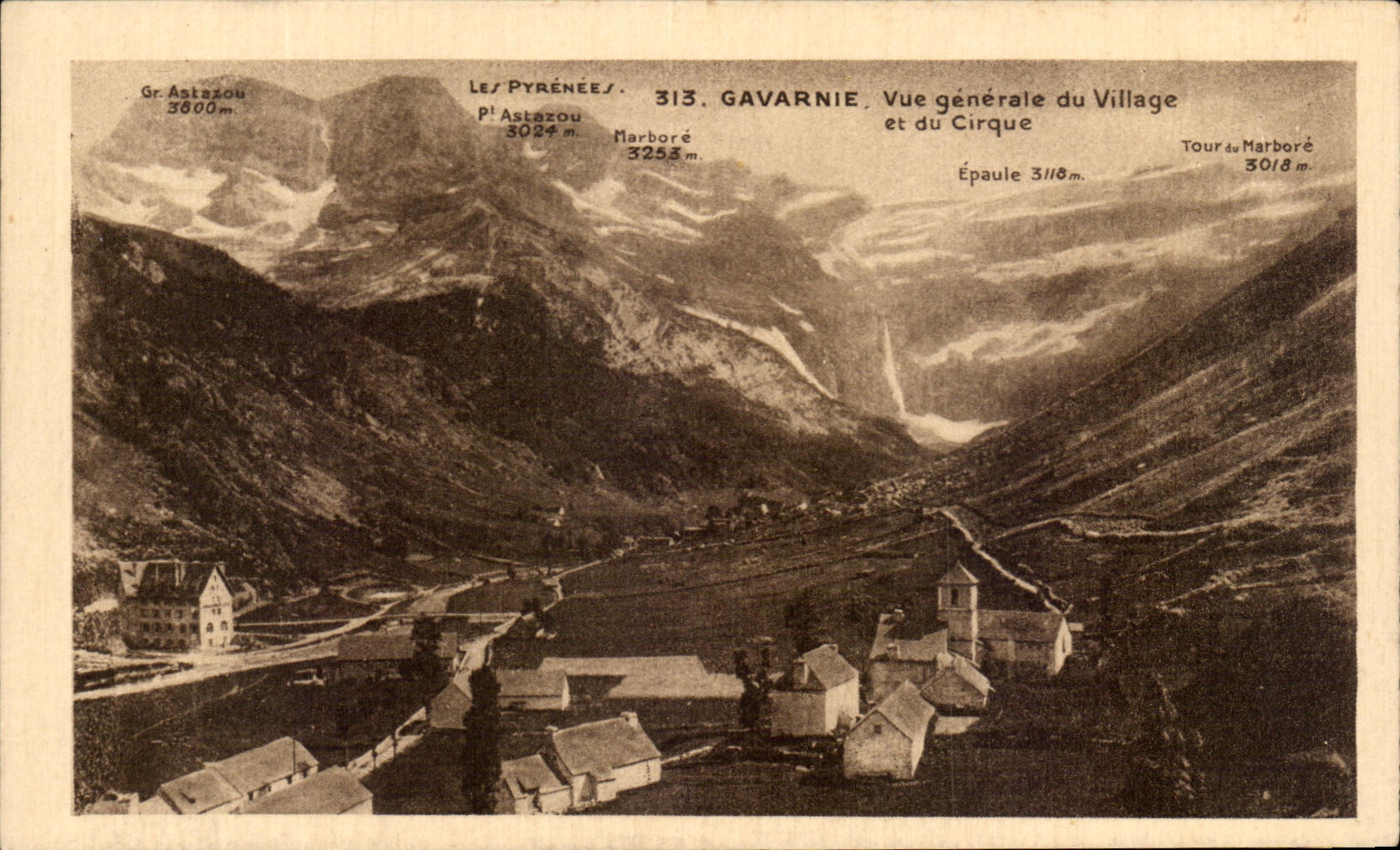 CPA Gavarnie View of the Village and the Circus
