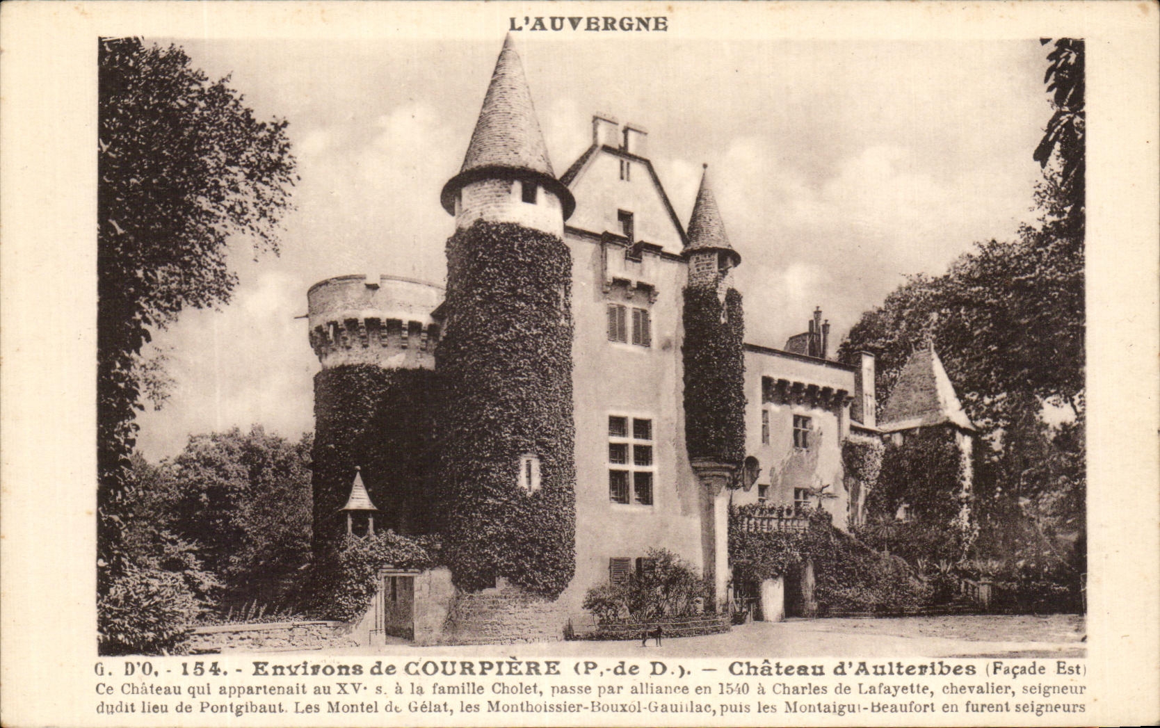 CPA Auvergne Environs De Courpiere Castle D' Aulteribes