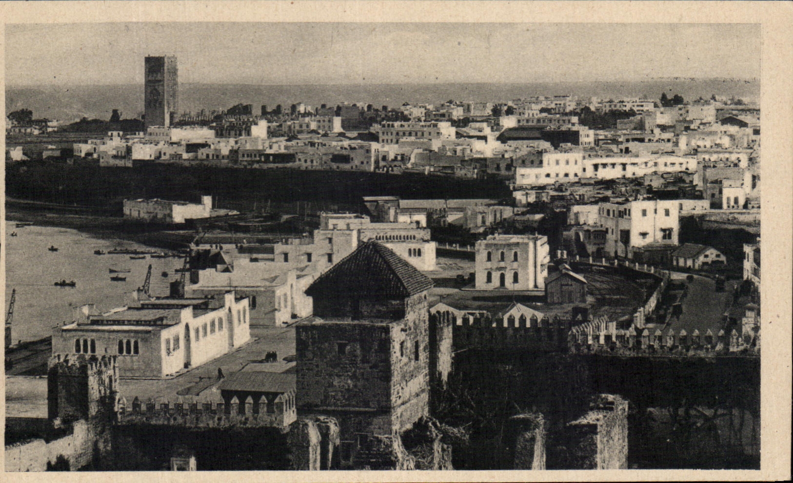 CPA Folds back District of the Tower Hassan Vue of Oudaias Morocco