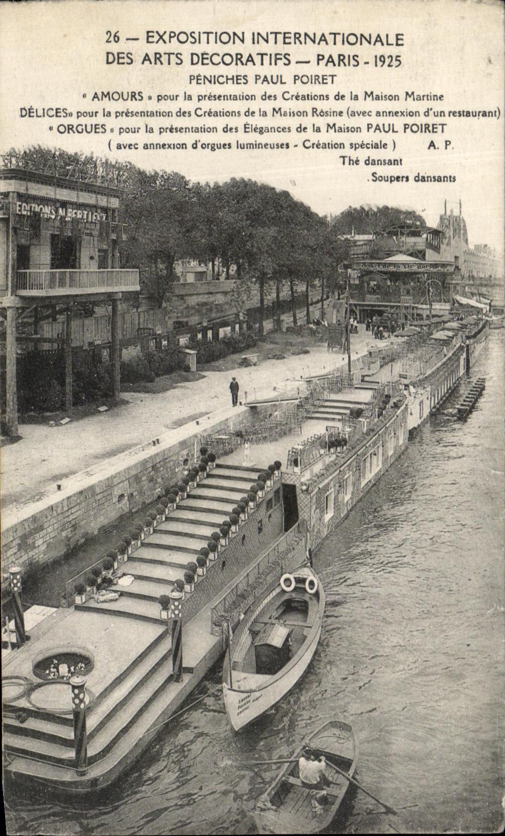 De CPA International favorablemente de los artes decorativos Paris 1925 lanchas a remolque Paul Poiret