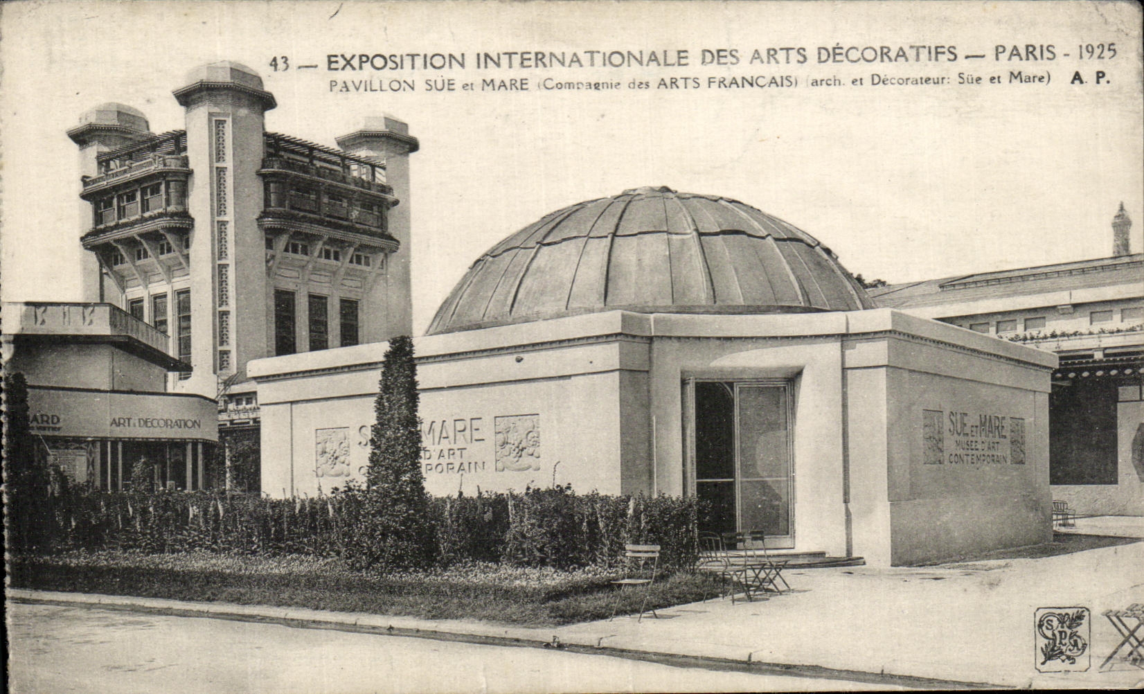 CPA internacional Expositon de la casa decorativa de Paris 1925 de los artes encendido y de la charca
