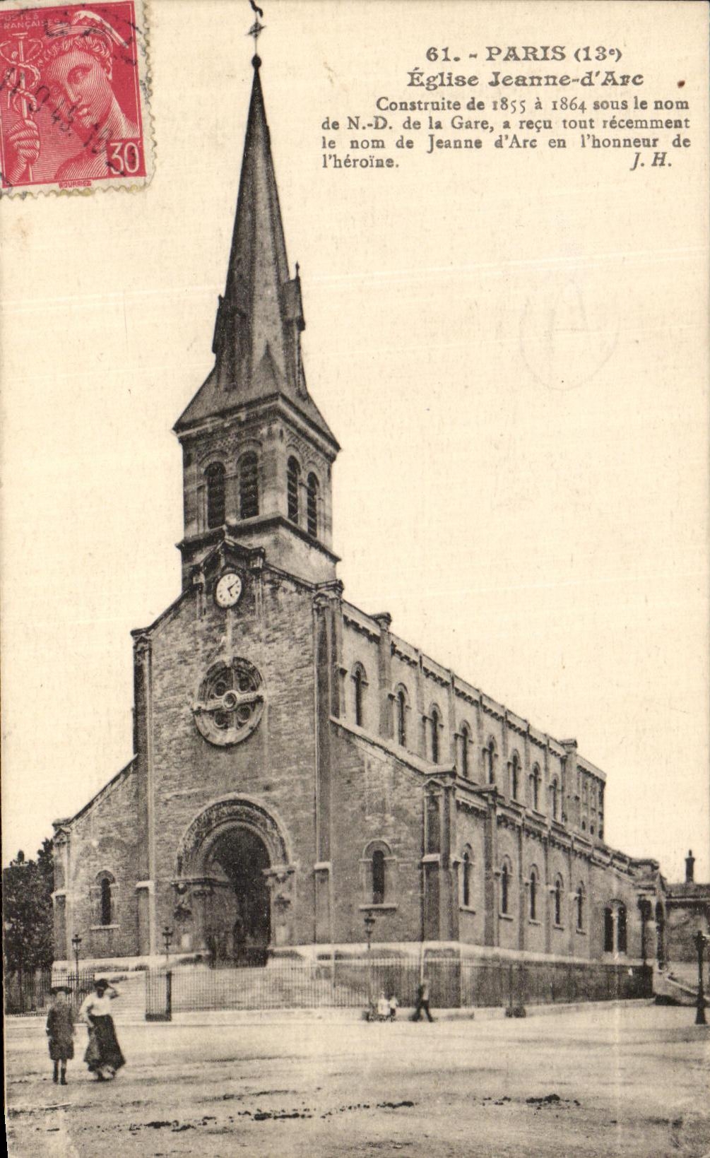 CPA Paris Eglise Jeanne d'Arc