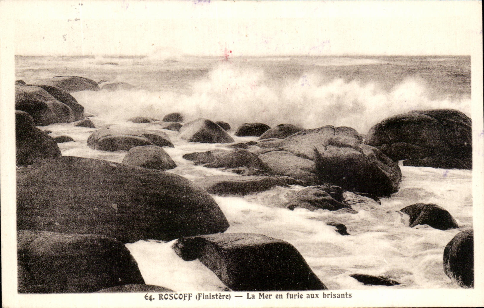 CPA Roscoff Sea in fury with breaking