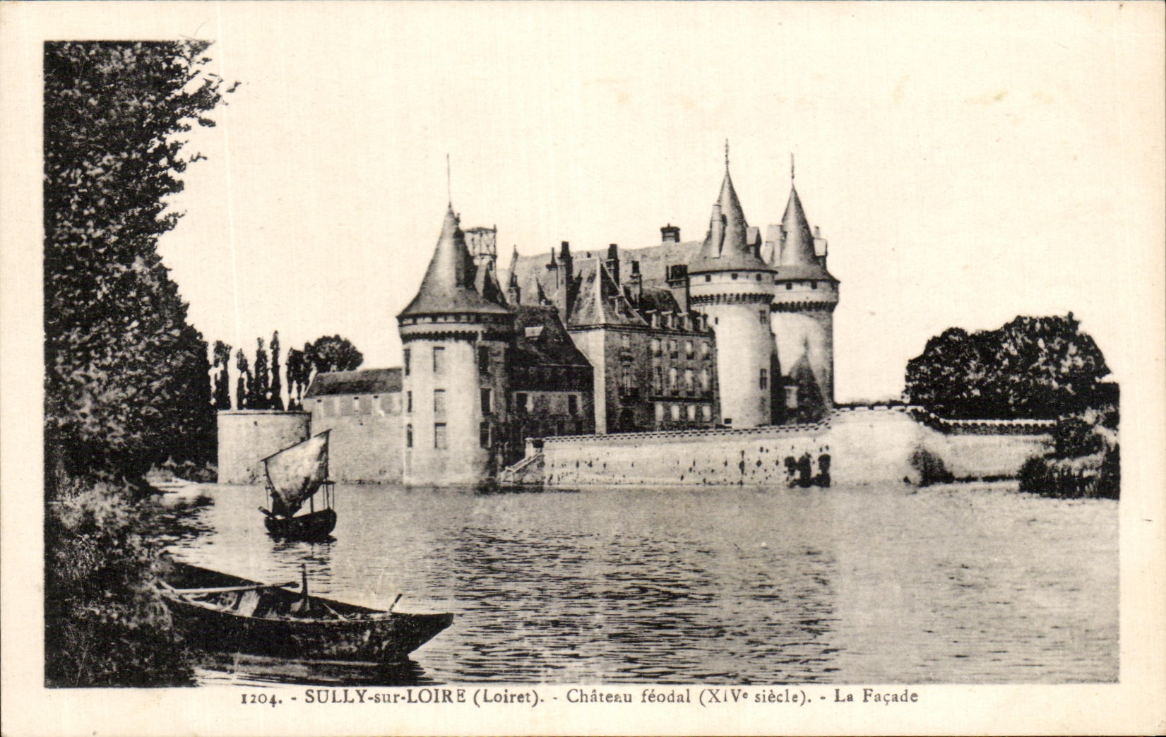 CPA Sully On the Loire feudal Castle the Frontage
