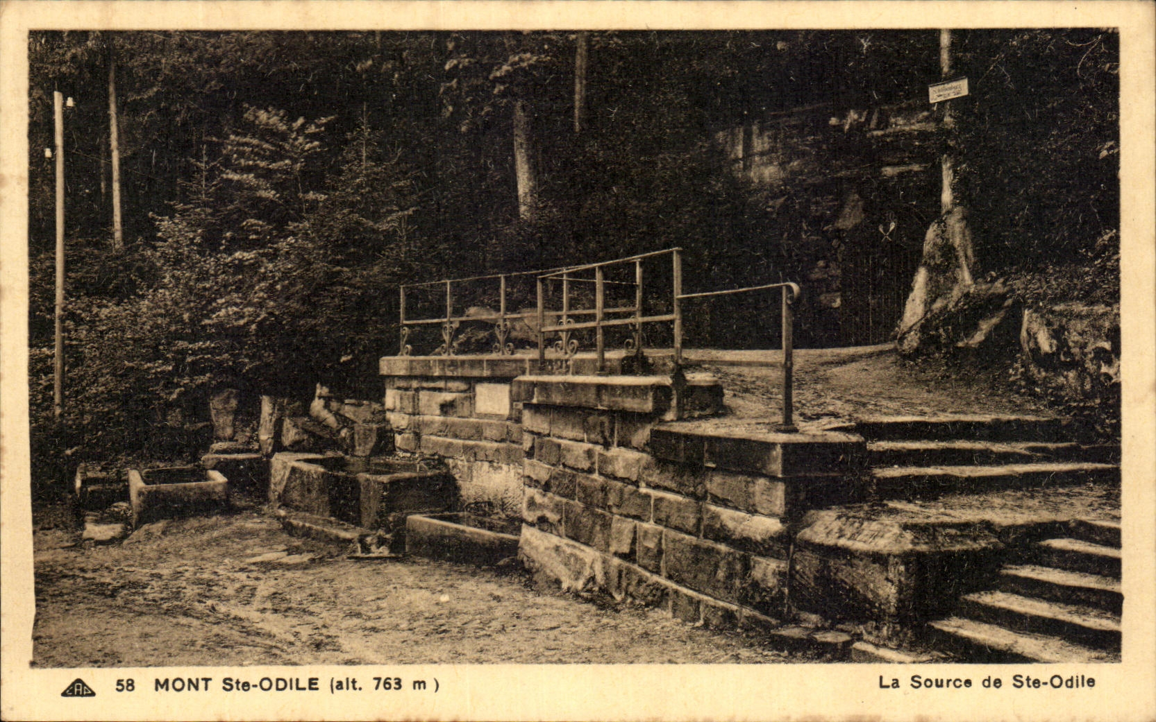 Fuente De co de Sainte Odile del montaje de CPA Odile
