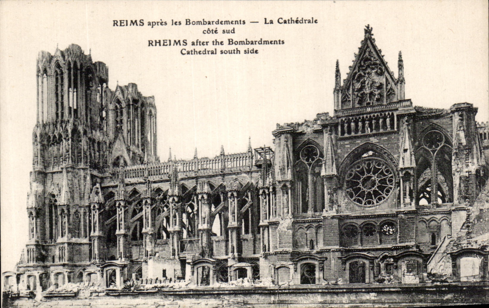 CPA Rheims After the Bombardments the Militaria Cathedral