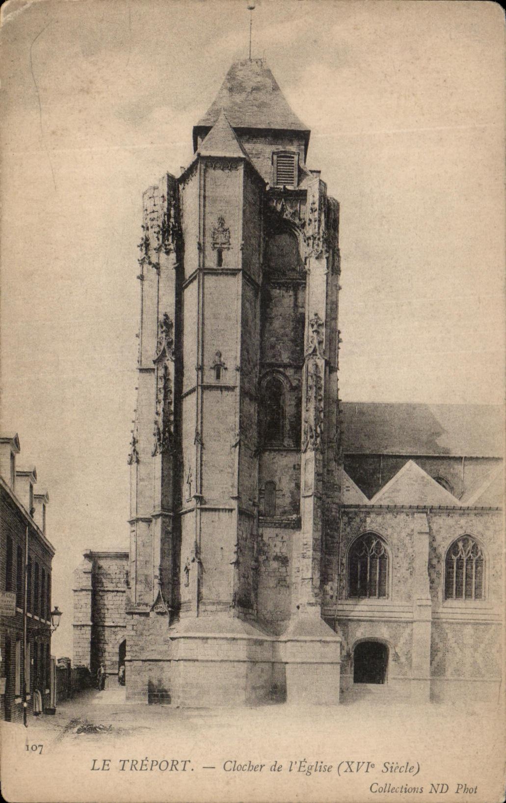 CPA Treport Bell-tower of the Church