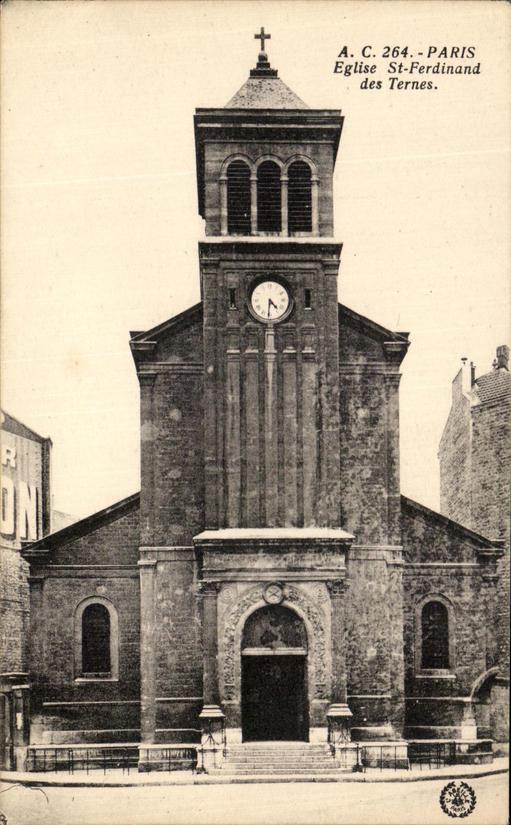 CPA Paris Church St Ferdinand of the Terns