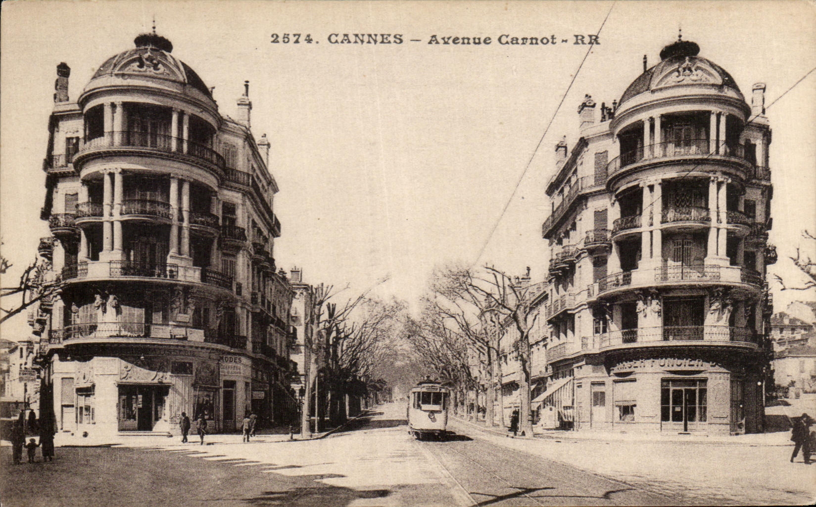 CPA Cannes Avenue Carnot Tram