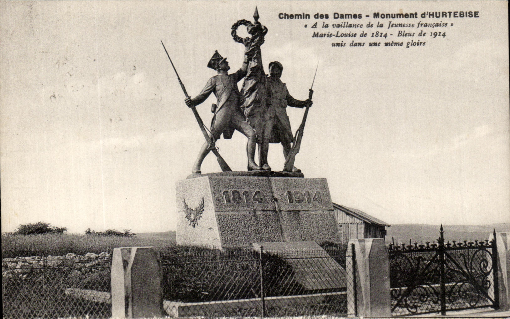 CPA Way of the Ladies Monument of Hurtebise Militaria