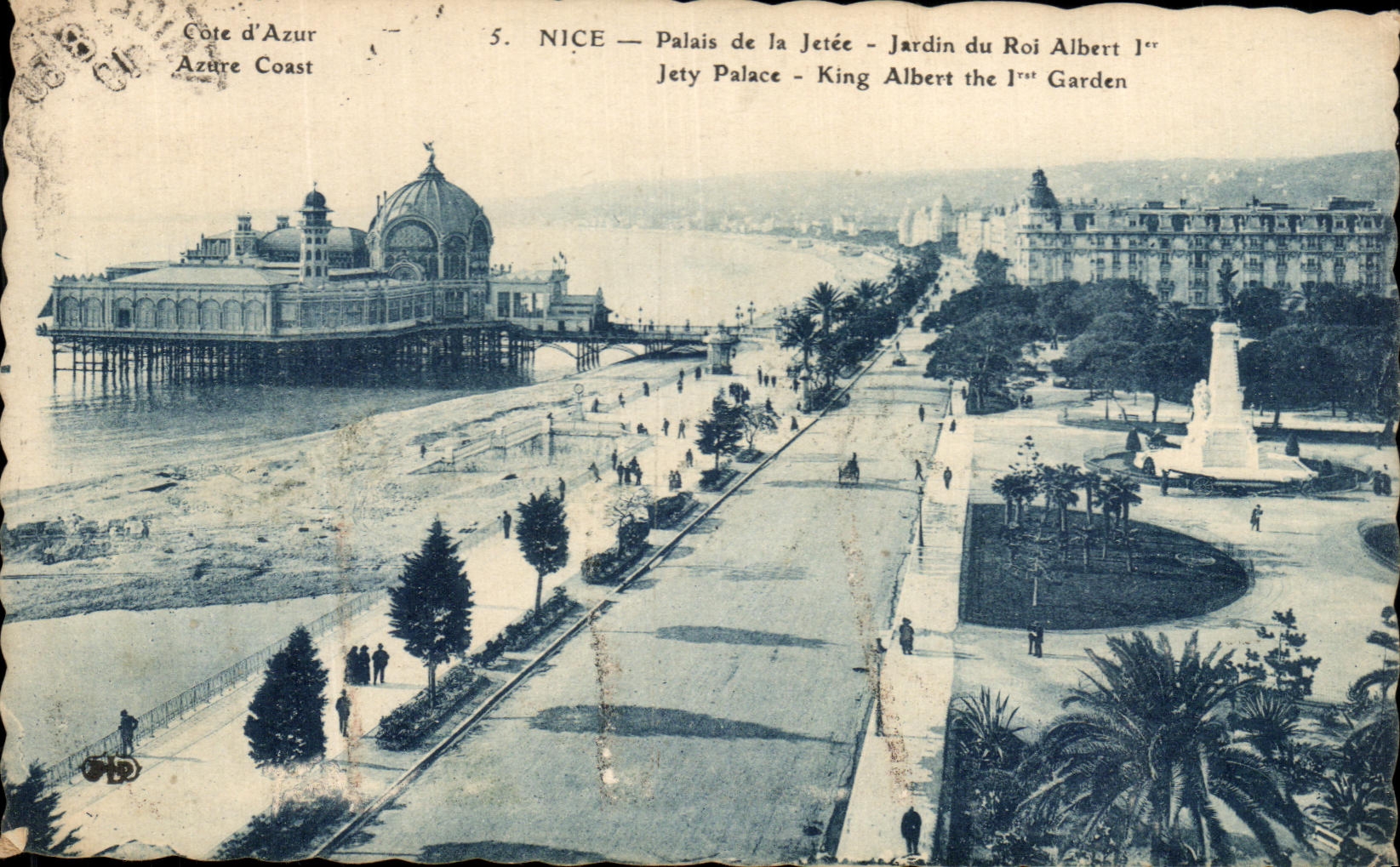 Paladar de CPA Niza del jardin del embarcadero de rey Albert 1r