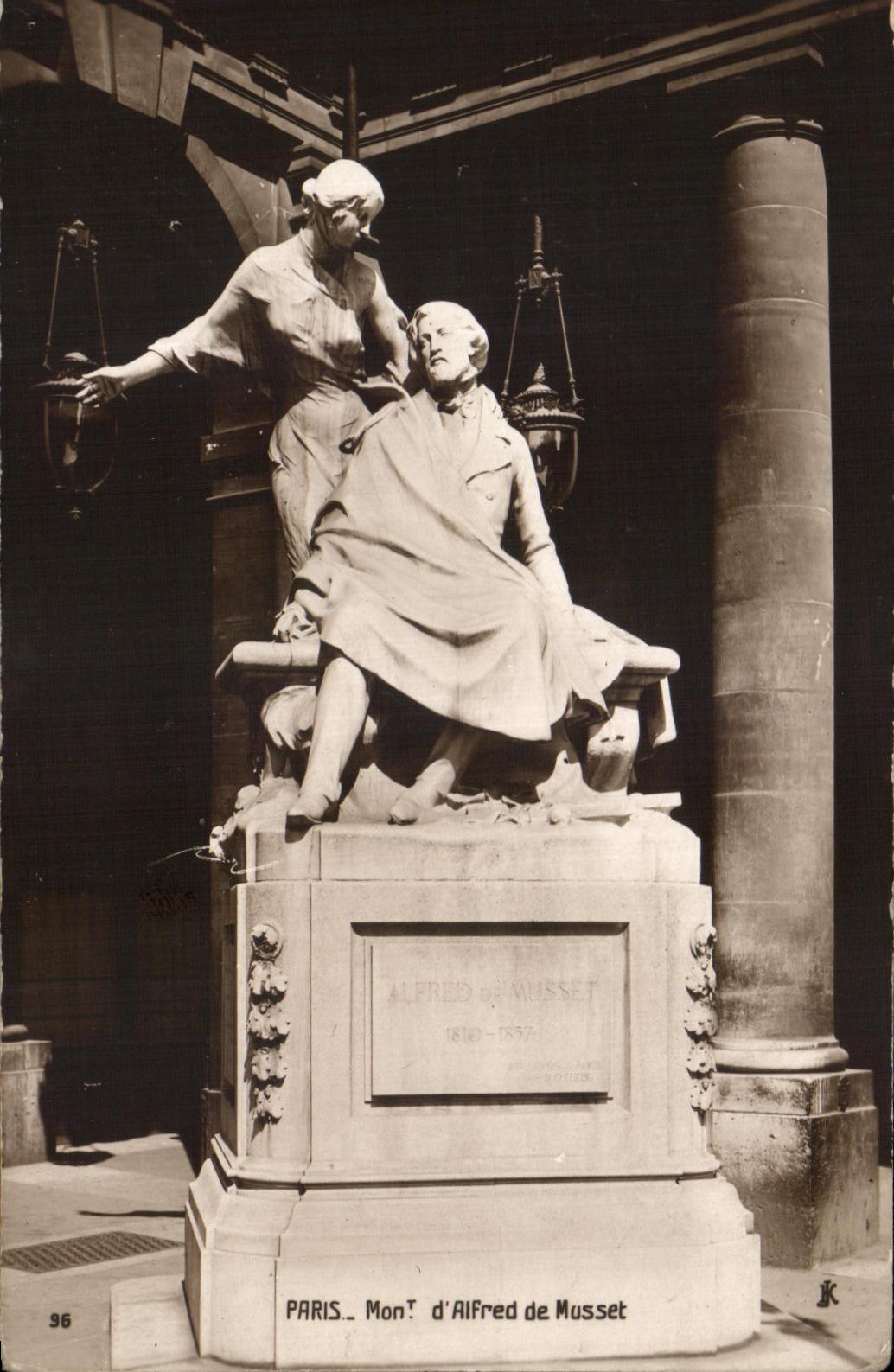 CPA Paris Monument Of Alfred of musset