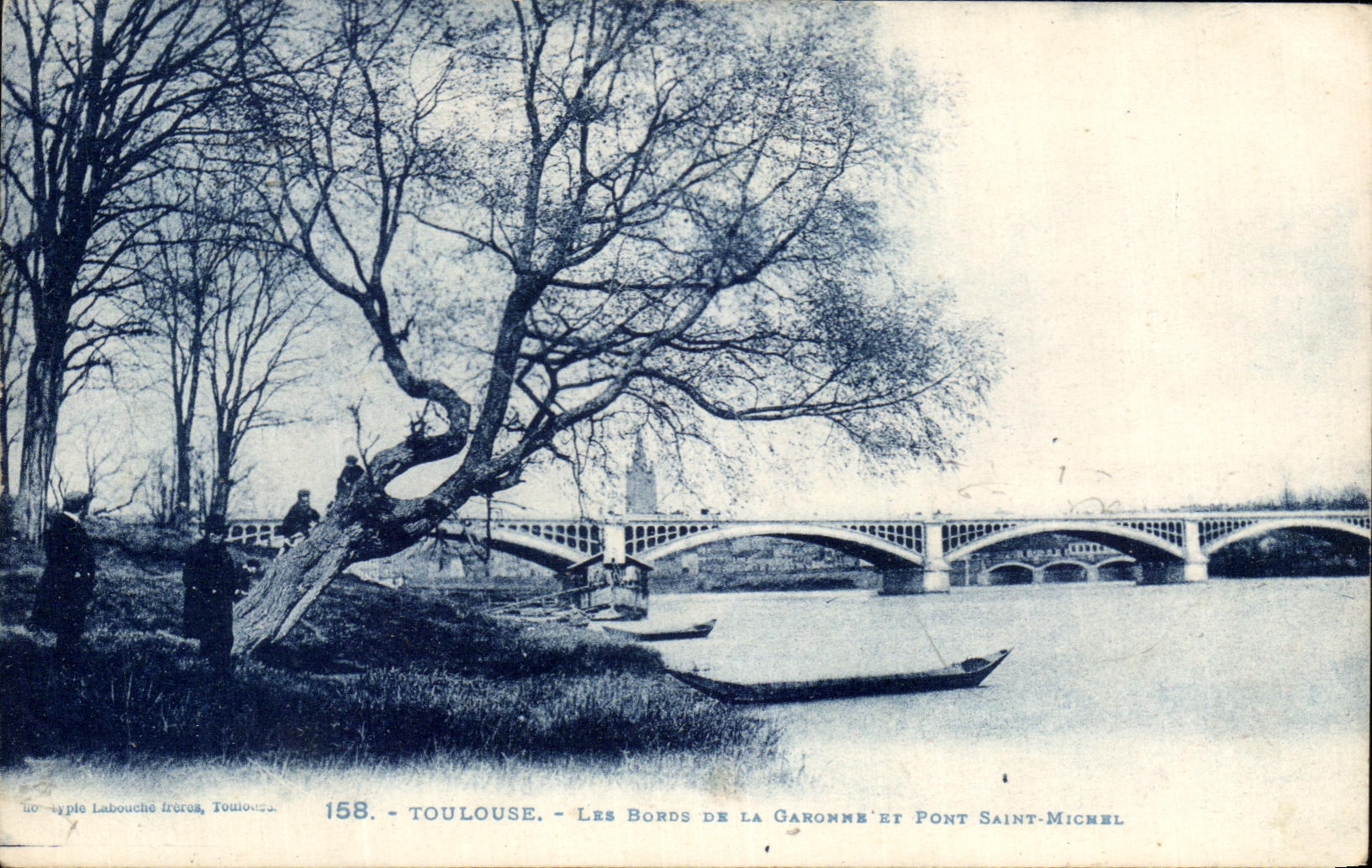 CPA Toulouse Les Bords De La Garonne et pont Saint Michel