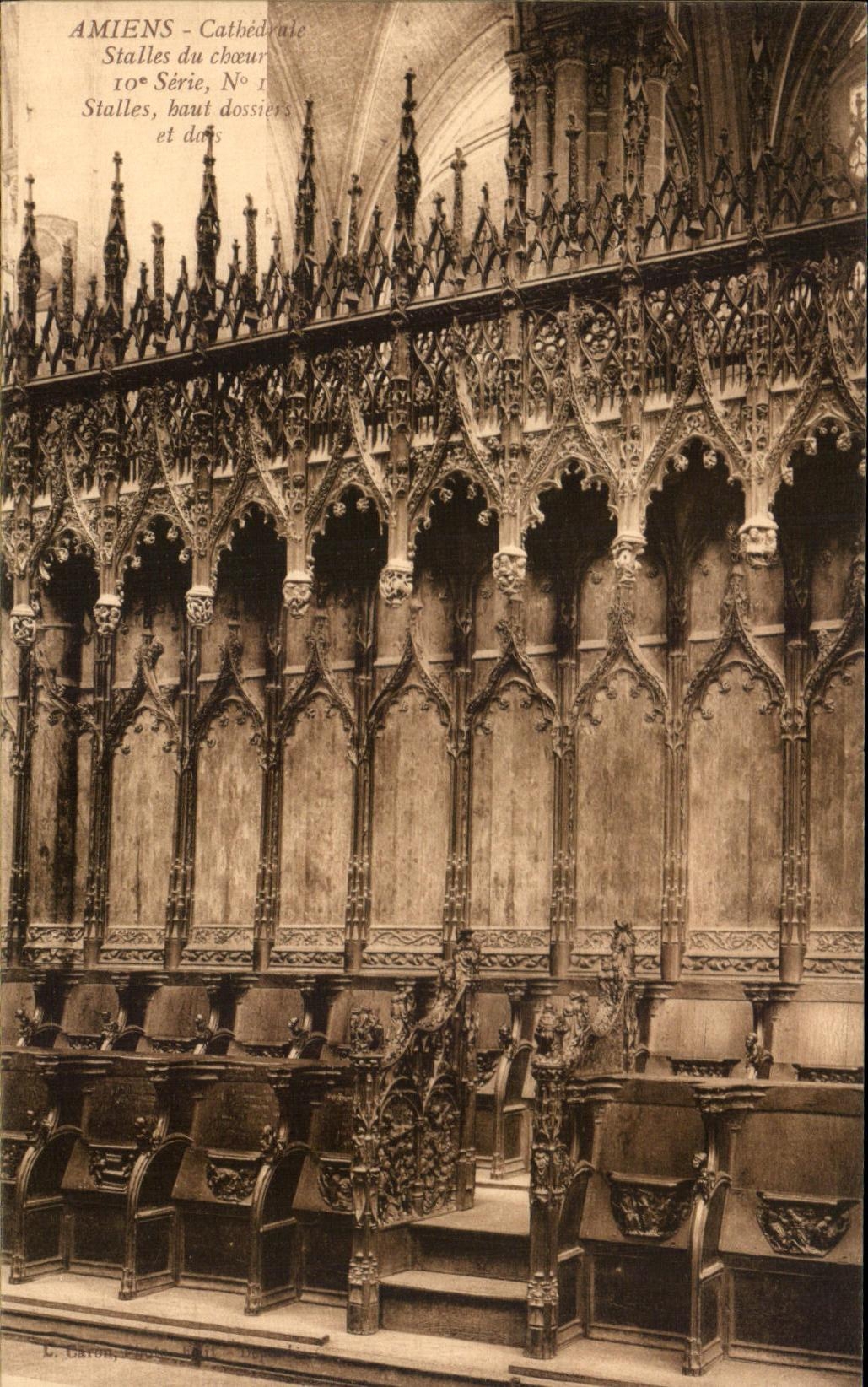 CPA Amiens Cathedral Stalls of Cheour